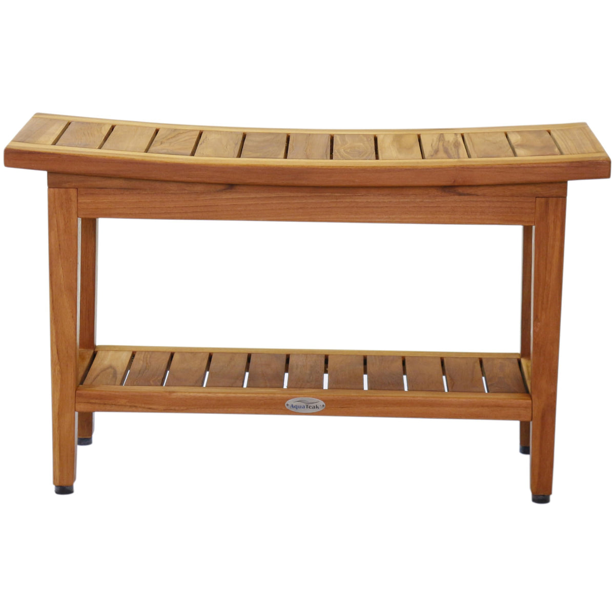 30" Teak Shower Bench with Shelf M9445