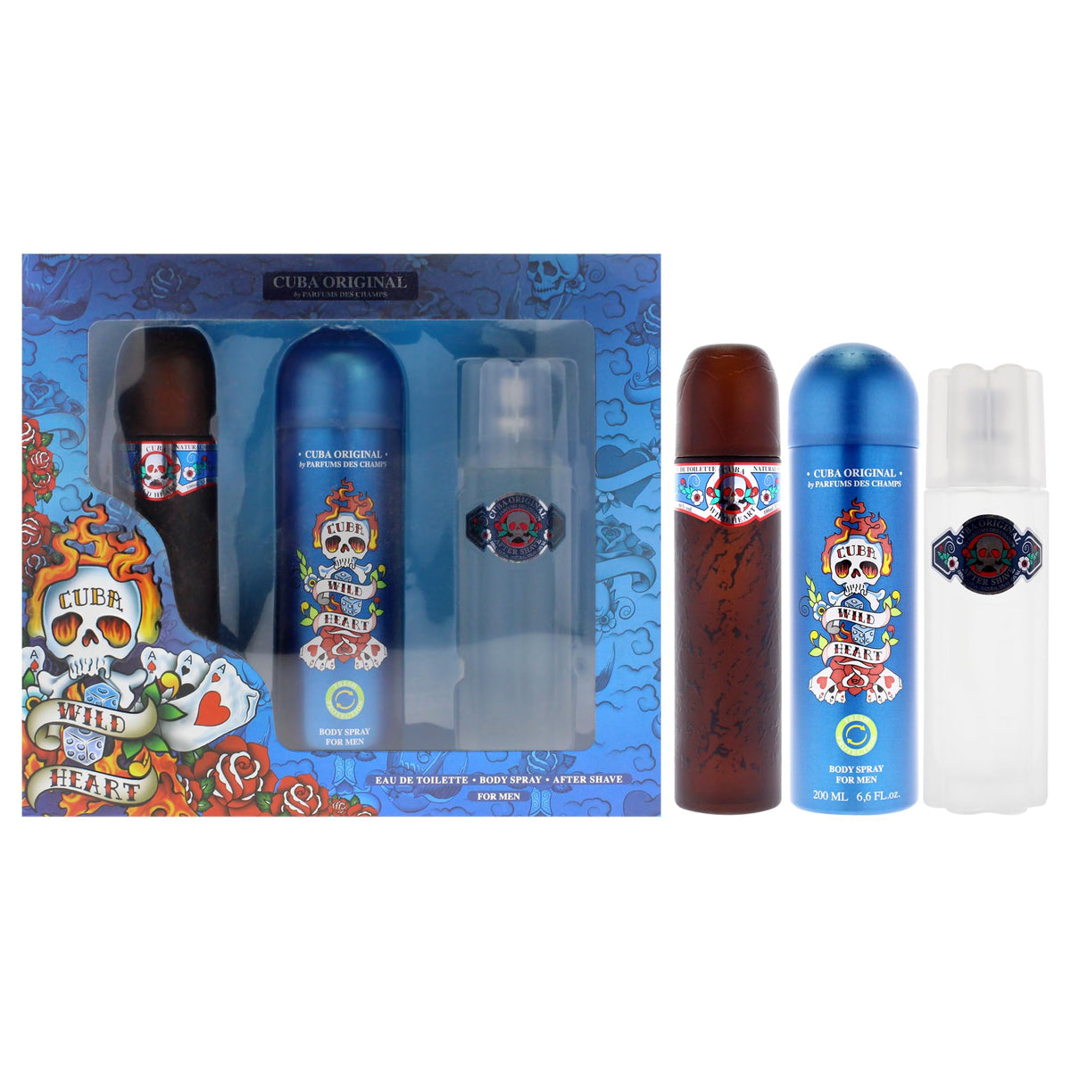 3 Pieces Eau de Toilette After Shave Body Spray Gift Set I167748