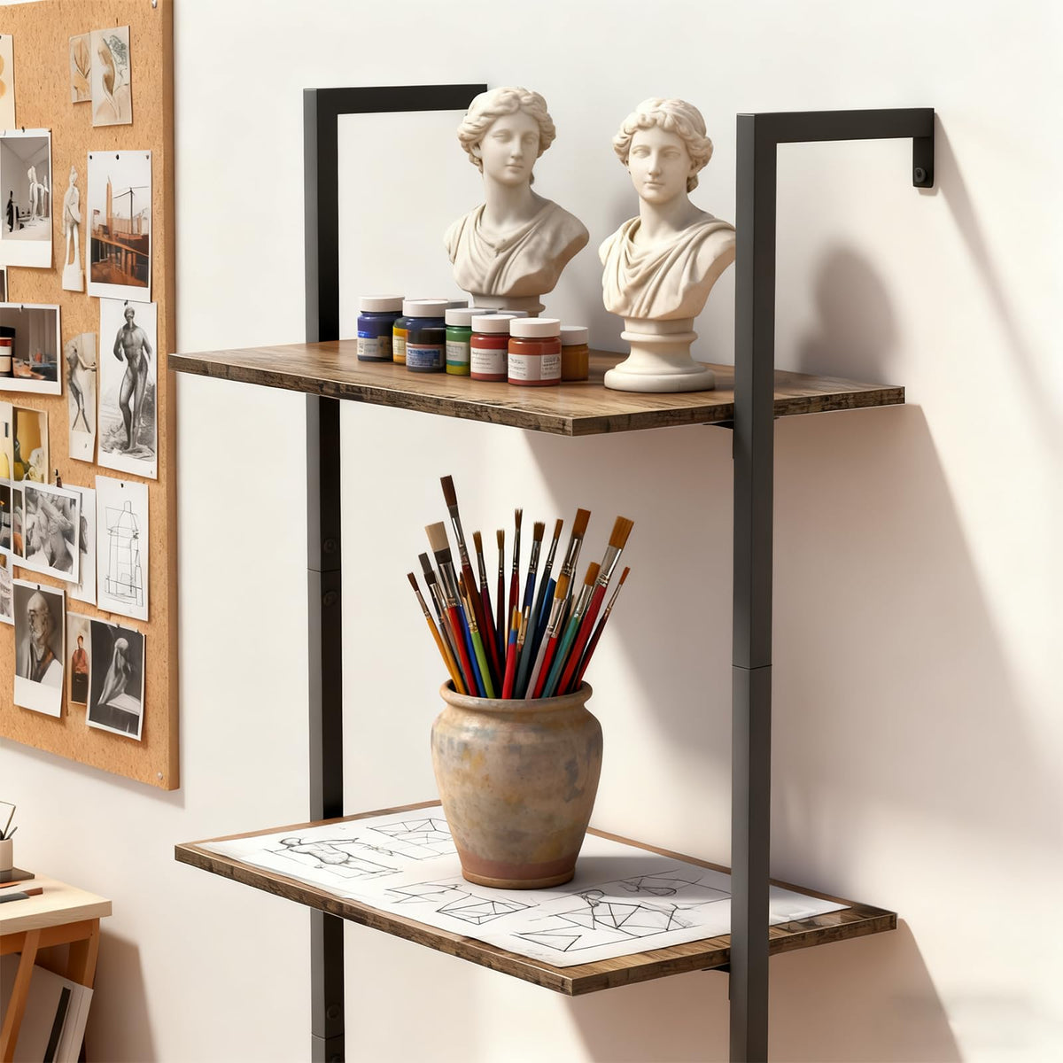 5 Tier Wall Mounted Bookshelf N8616