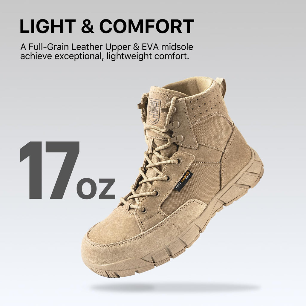 Men's 6 Inches Lightweight Waterproof Suede Leather Work Boots Q242716