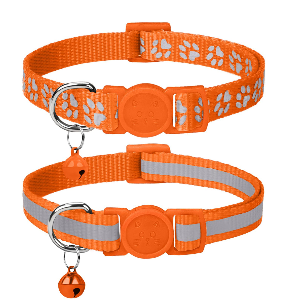 2 Pack Reflective Breakaway Cat Collar with Bell S678