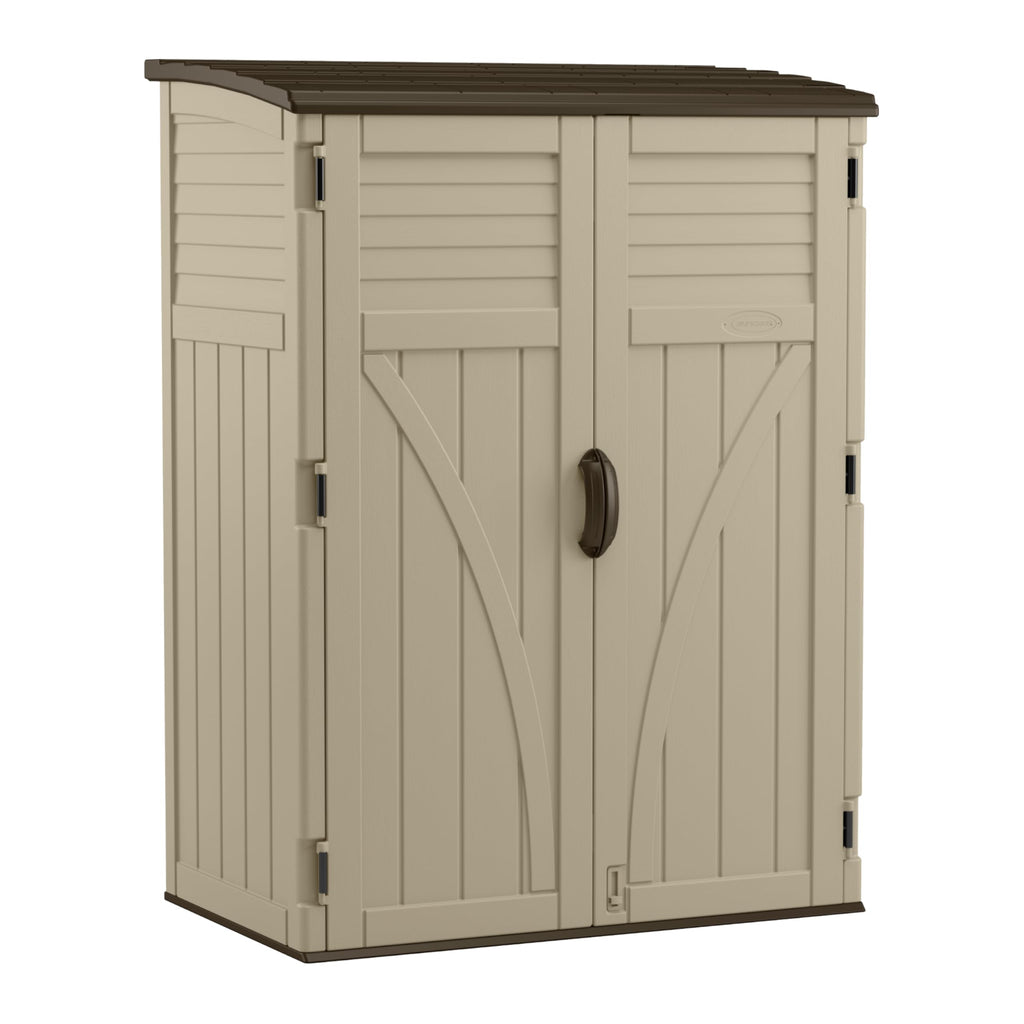 Water Resistant Resin Vertical Outdoor Storage Shed 54 cu. ft. J543182
