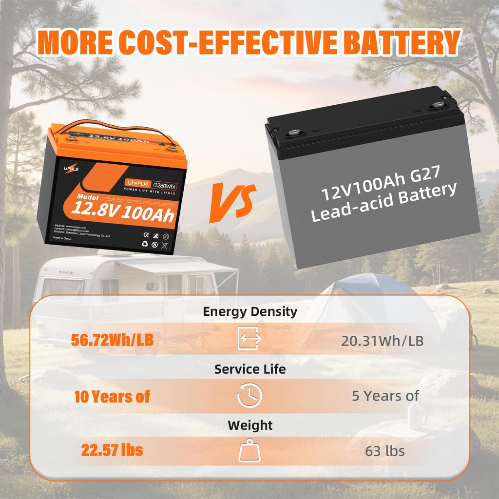 12.8V 100Ah LiFePO4 Deep Cycle Battery E77711