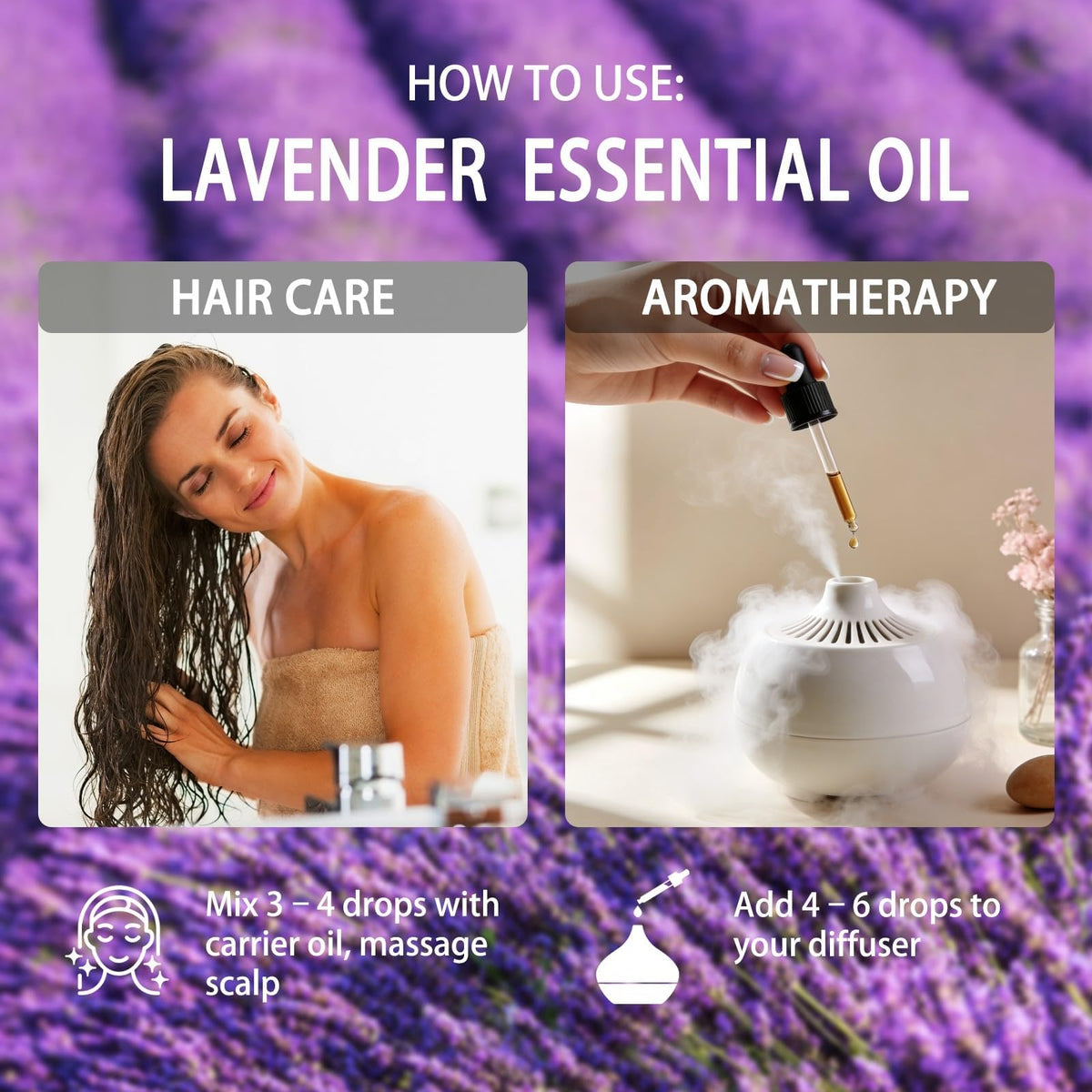 Lavender and Geranium Essential Oil 4 Fl Oz R870