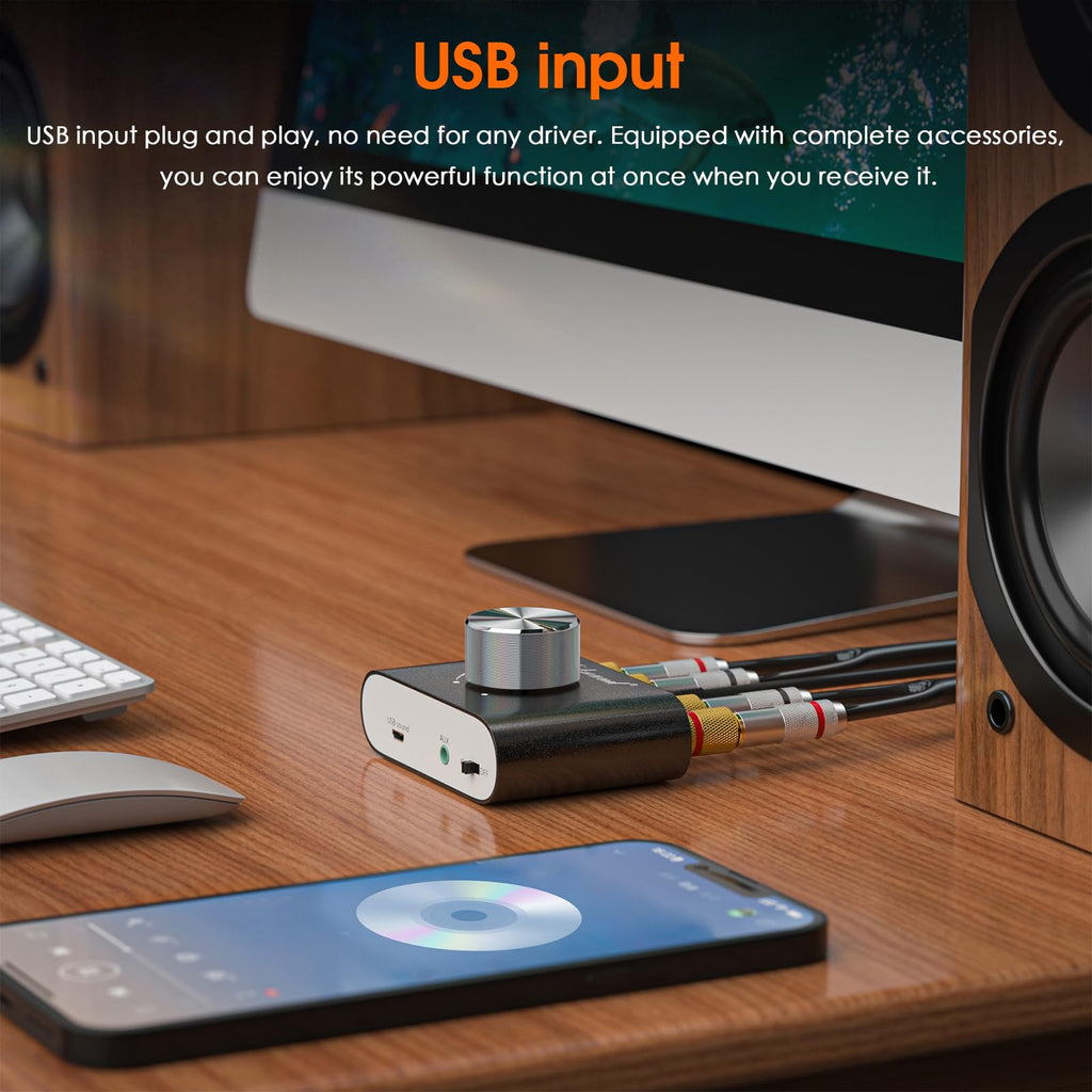 Mini Bluetooth 5.0 Stereo Power Amplifier 50W×2 Black G843070