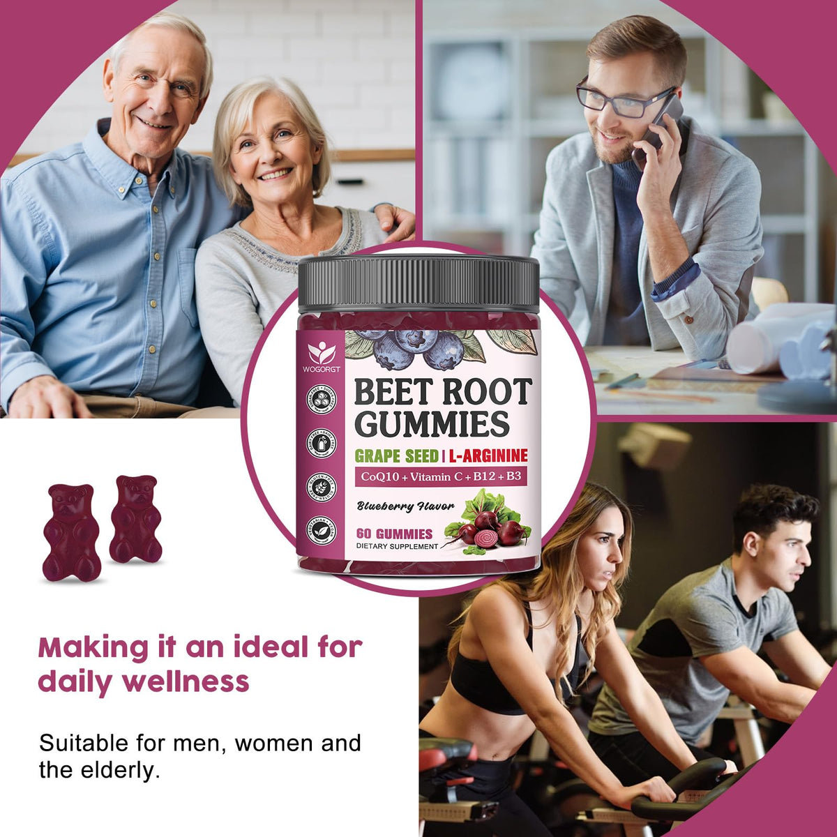 Sugar Free Beet Root Gummies 60 Ct C372965