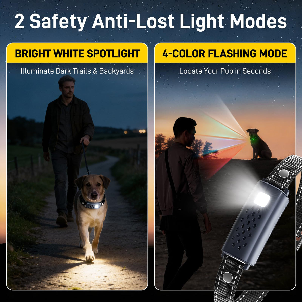 Waterproof Rechargeable Dog Training Collar with Remote W11528