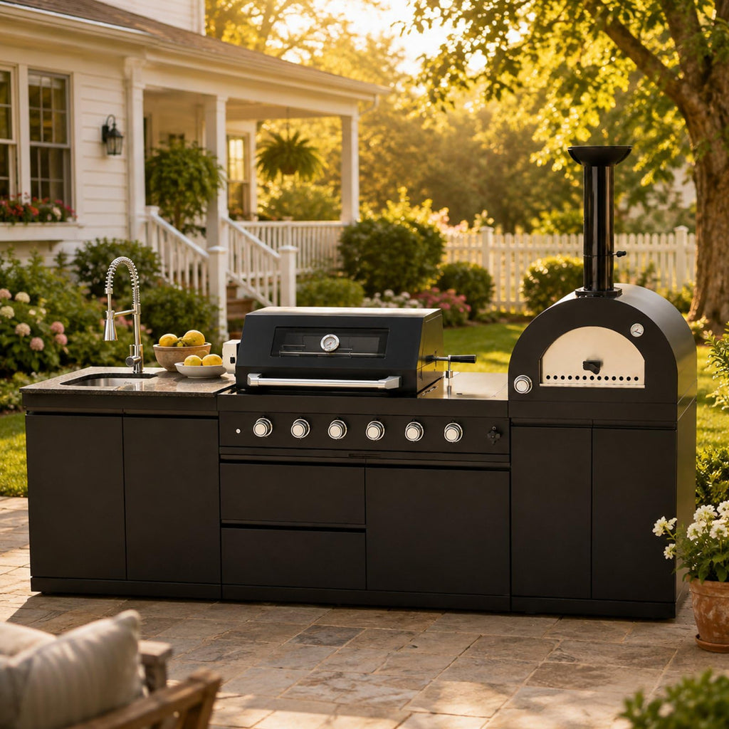 106" Propane BBQ Grill with Pizza Oven A670412
