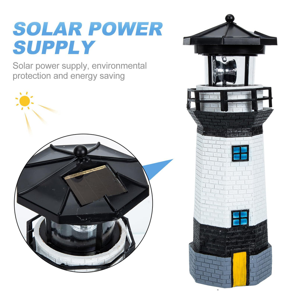 Solar Powered Lighthouse Resin LED Light G55560