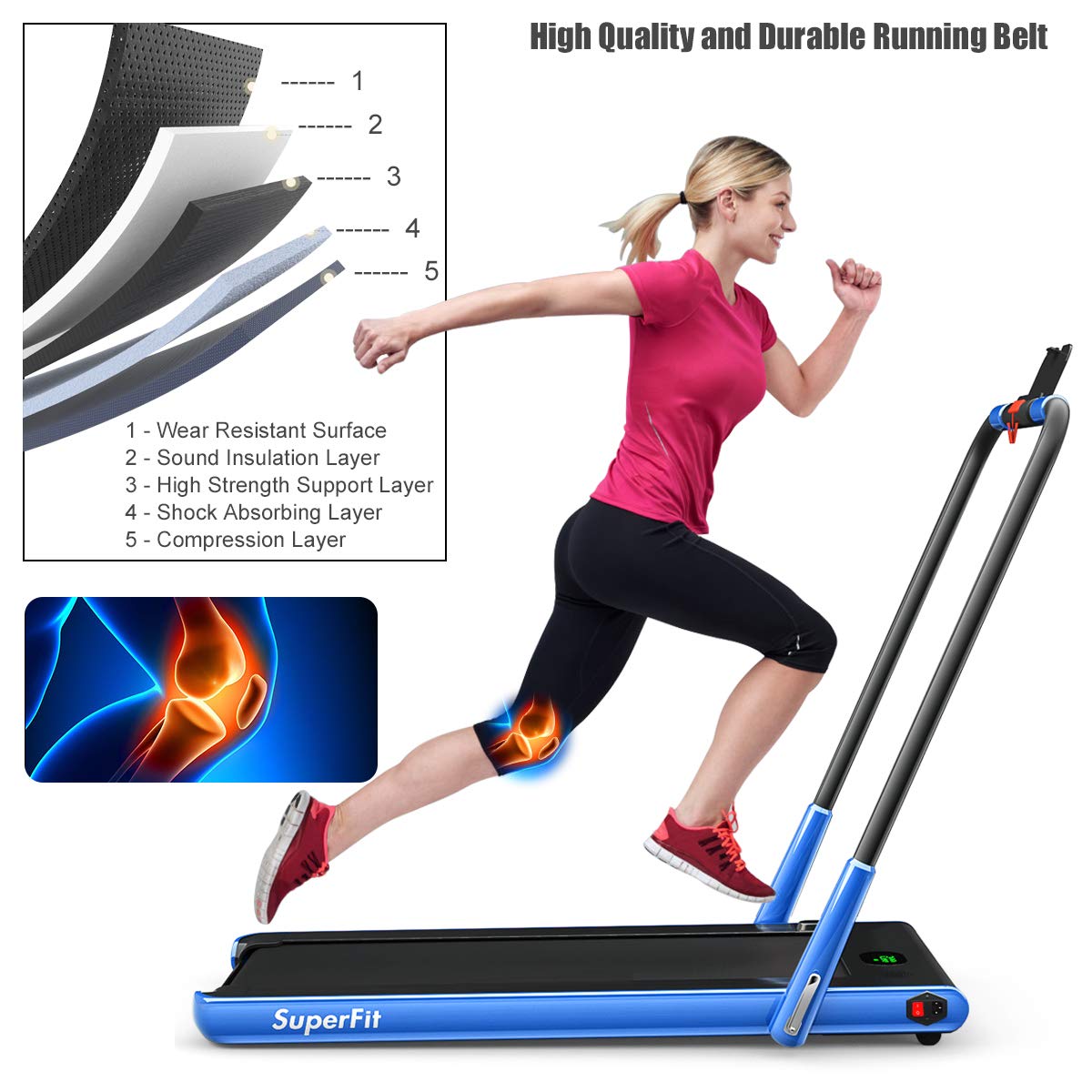 2 in 1 Under Desk Treadmill with Smart App W533