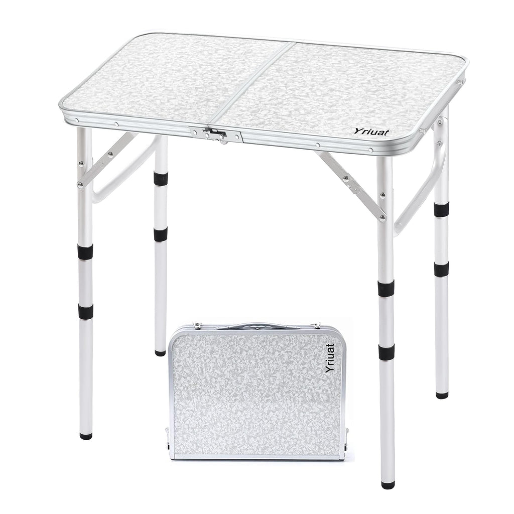 Folding Camping Table, Adjustable Height Portable Picnic Table, 24"x 16" S1114