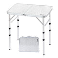 Folding Camping Table, Adjustable Height Portable Picnic Table, 24"x 16" S1114