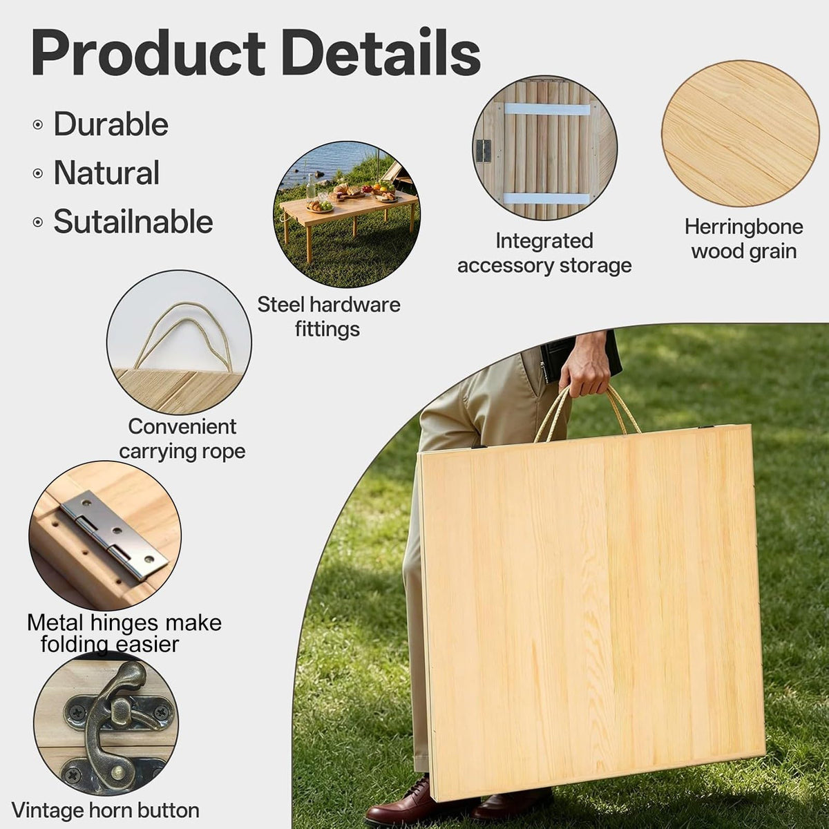 Wood Folding Picnic Table T231100
