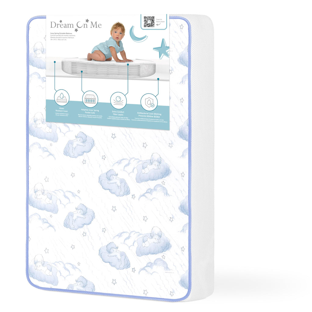 2-in-1 Breathable Inner Spring Portable Crib Mattress F626980