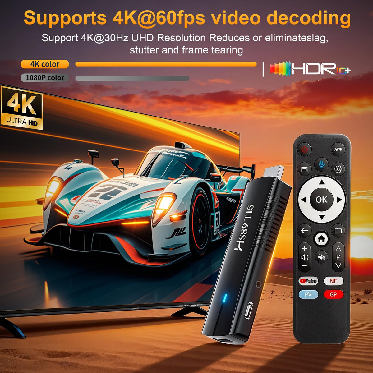 Android 14.0 TV Stick with Voice Remote B726