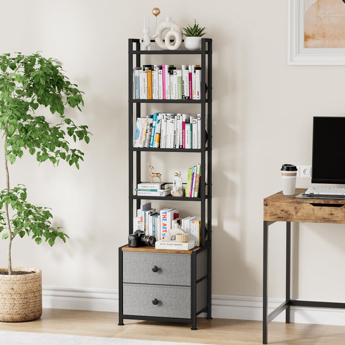 CD Storage Rack with Drawer Q572