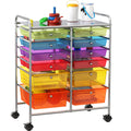 12 Drawers Rolling Utility Cart Organizer D6717