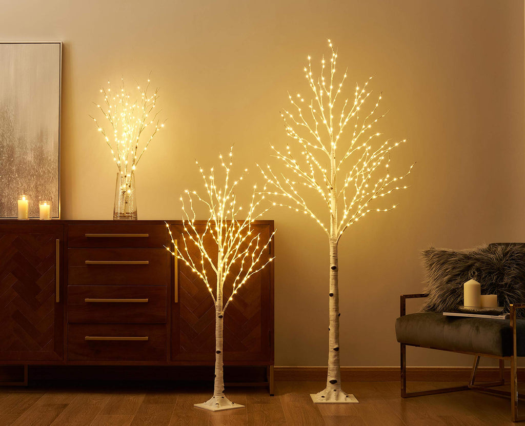 Lighted Birch Twig Tree with Fairy Lights 4FT 200 LED E980