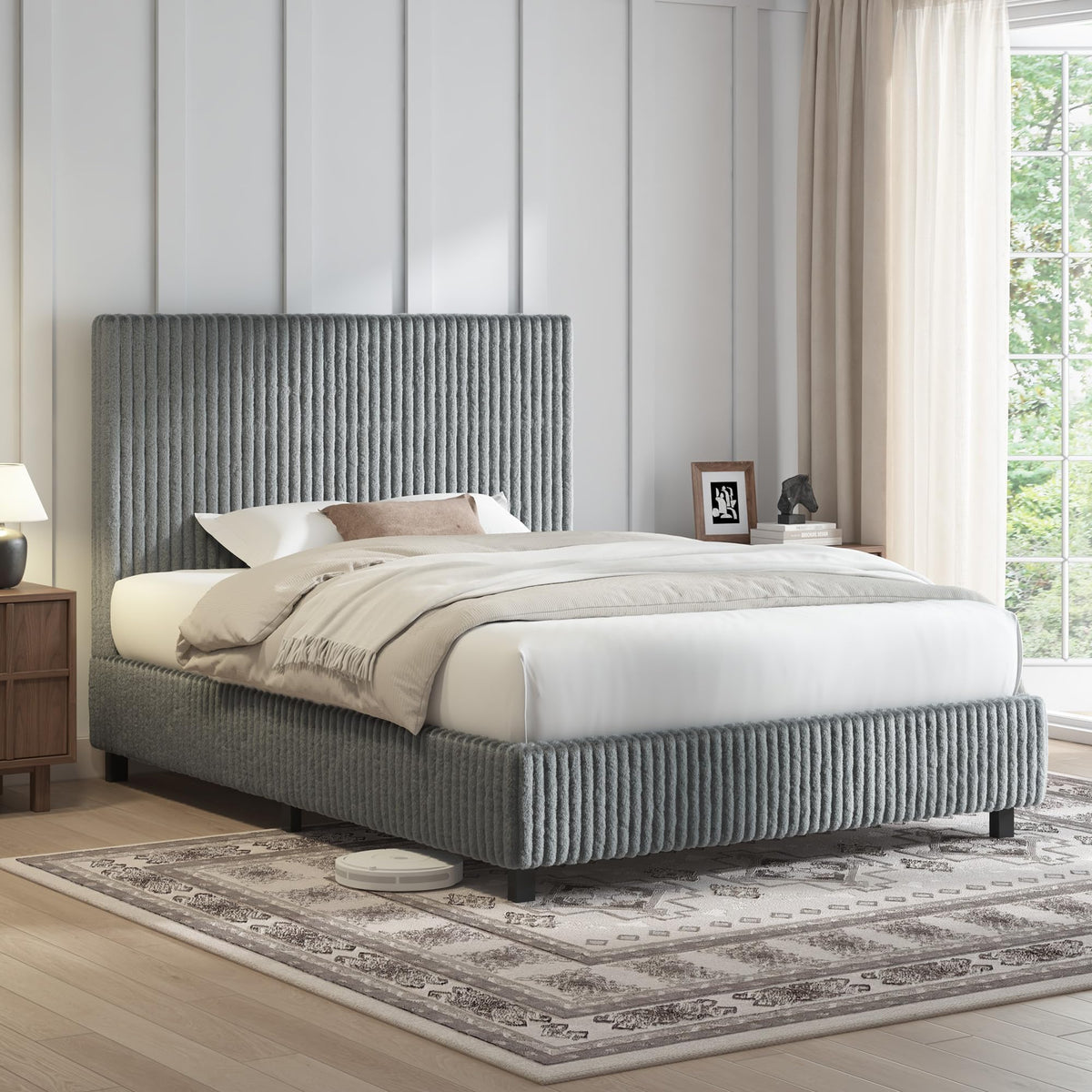 Upholstered Bed Frame with Headboard X16599