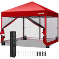 10x10ft Outdoor Screen Tent with Mosquito Netting C628414
