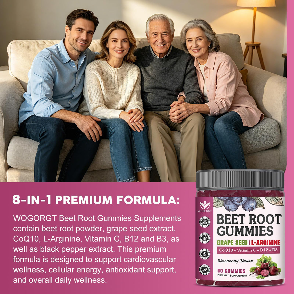 Sugar Free Beet Root Gummies 60 Ct C372965