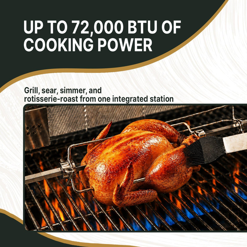 106" Propane BBQ Grill with Pizza Oven A670412