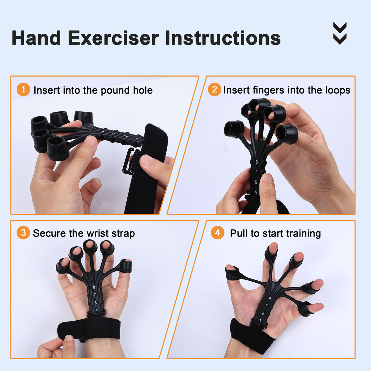 5PCS Grip Strength Trainer Kits X242