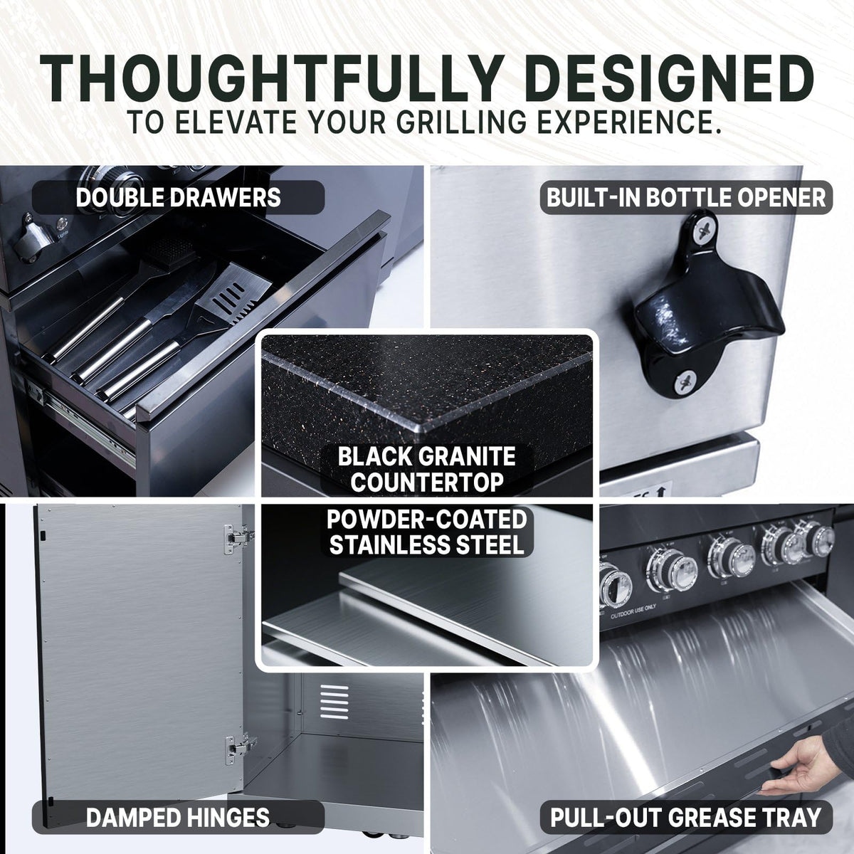 106" Propane BBQ Grill with Pizza Oven A670412