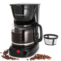 12 Cup Drip Coffee Maker with Reusable Filter, Black O8153