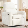 Oversized Corduroy Swivel Rocker Recliner Chair F717