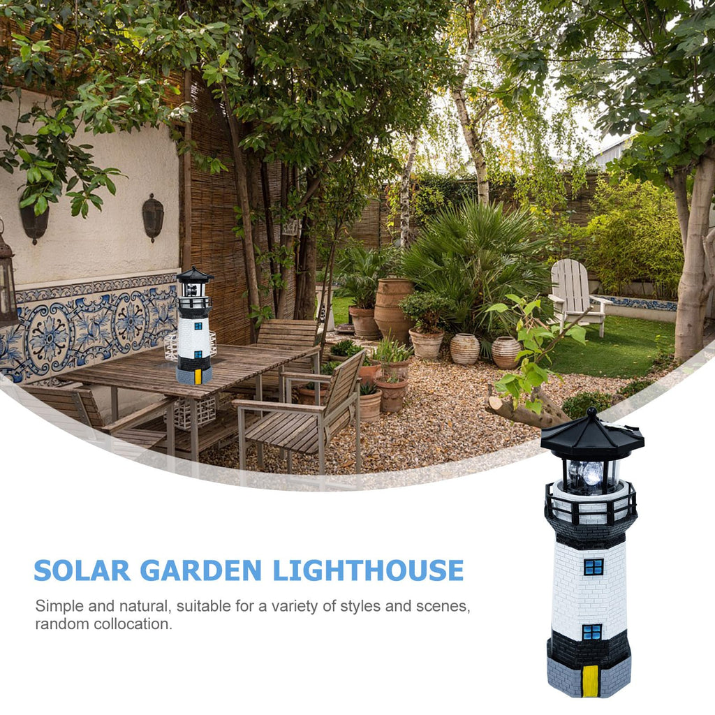 Solar Powered Lighthouse Resin LED Light G55560