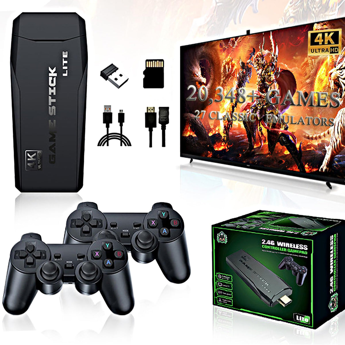 2027 Retro Gaming Console, 20,748+ Retro Game Stick, 27 Emulators I7881