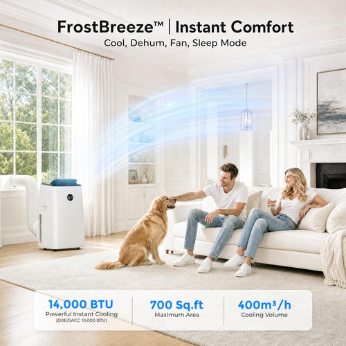 14000 BTU 3-in-1 Portable Air Conditioner with Fan, Dehumidifier, Remote G669