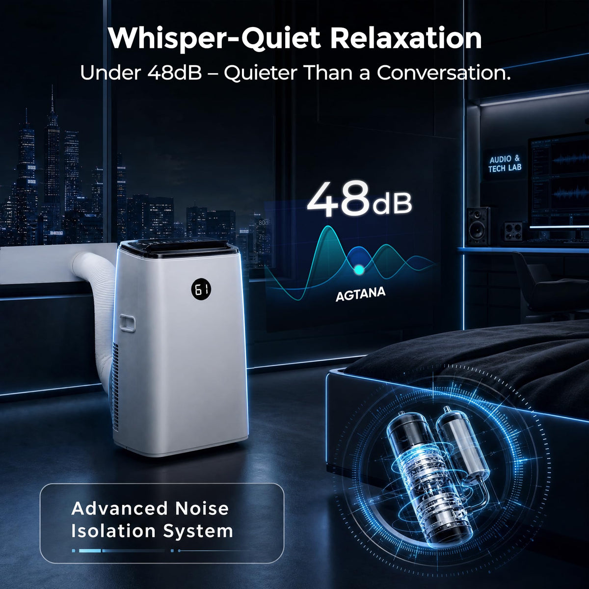 14000 BTU 3-in-1 Portable Air Conditioner with Fan, Dehumidifier, Remote G669