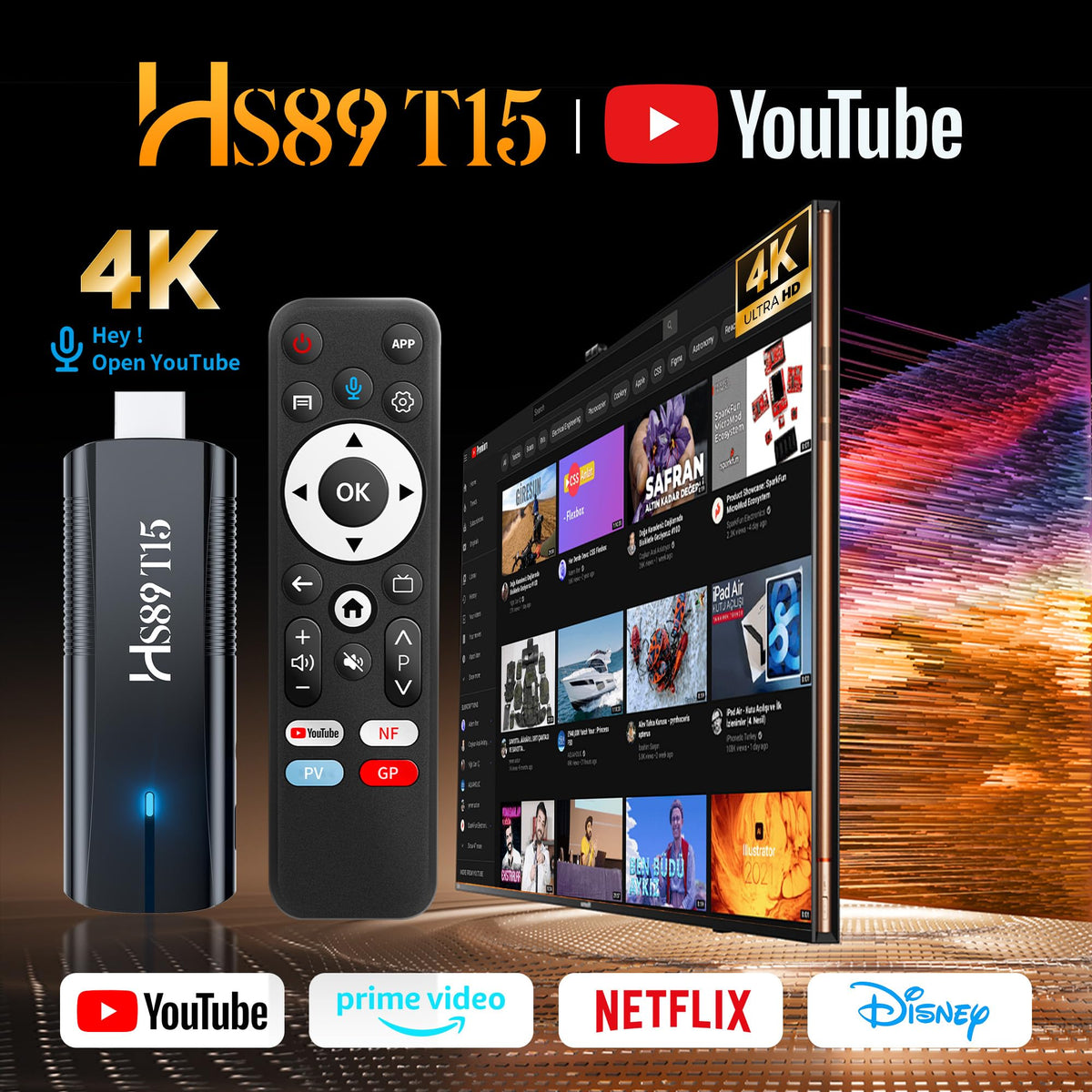 Android 14.0 TV Stick with Voice Remote B726
