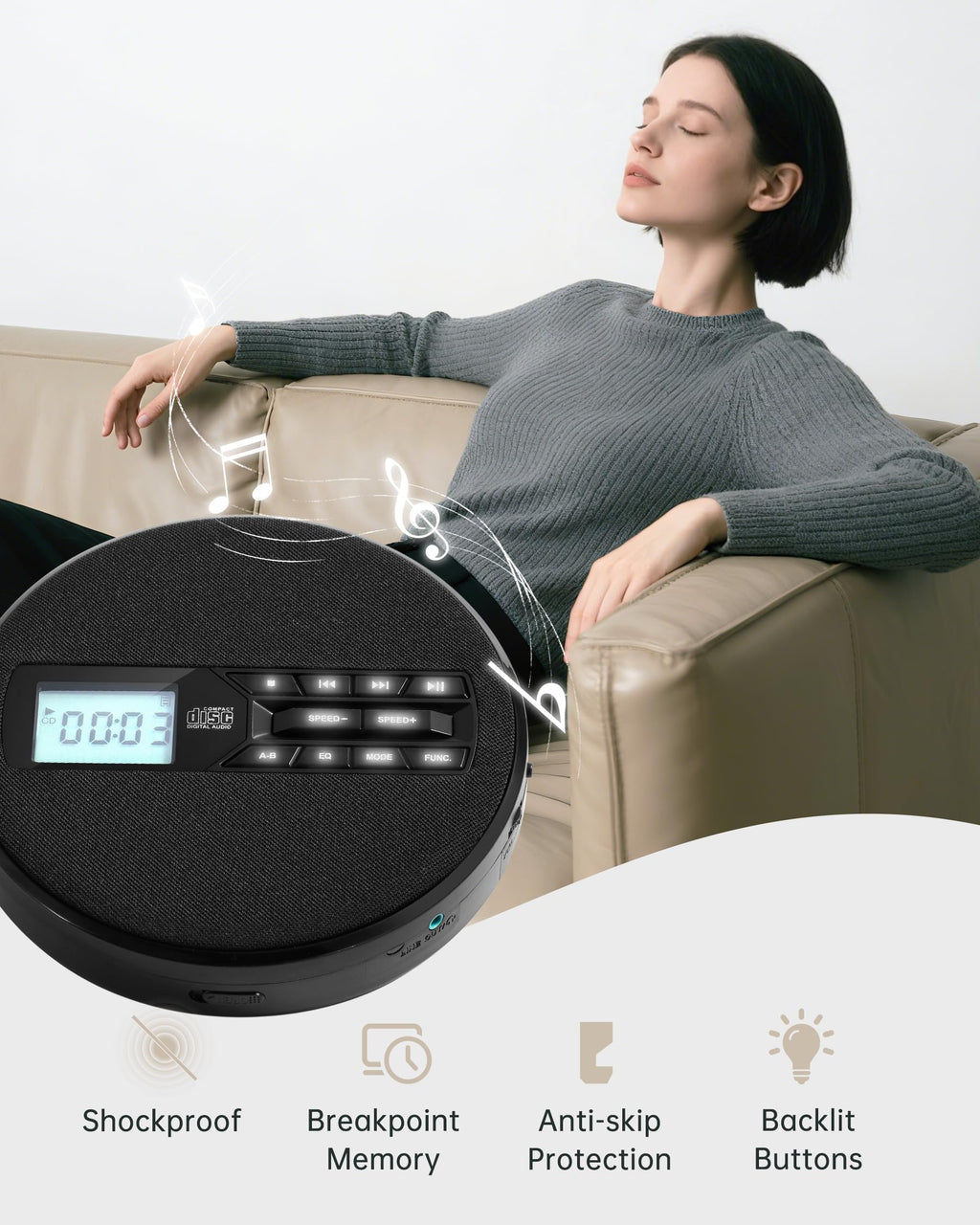 Portable CD Player with Speakers A189566