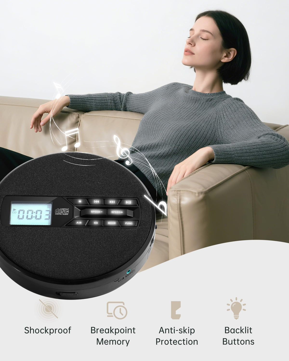 Portable CD Player with Speakers A189566
