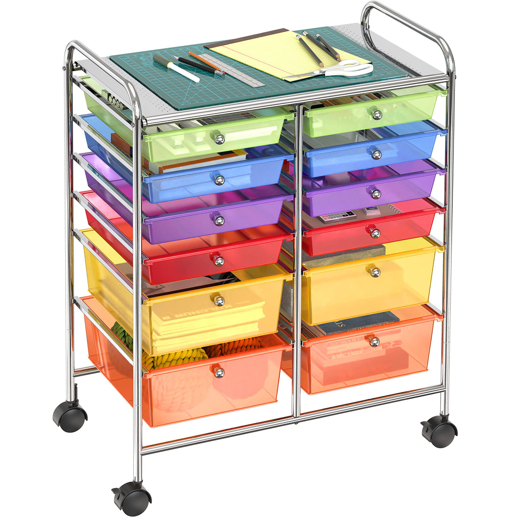 12 Drawers Rolling Utility Cart Organizer D6717