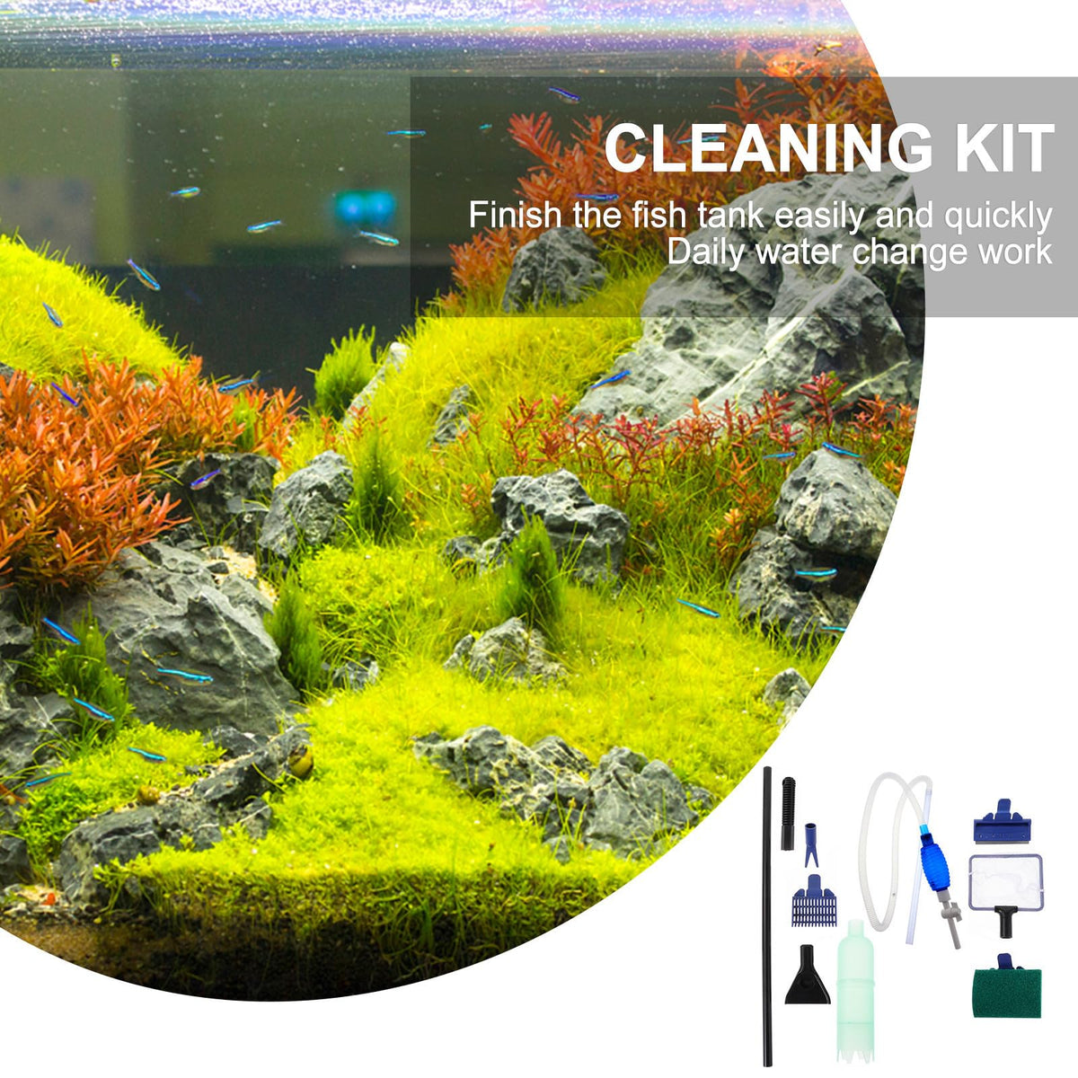 Fish Tank Water Changer with Manual Pump V98872