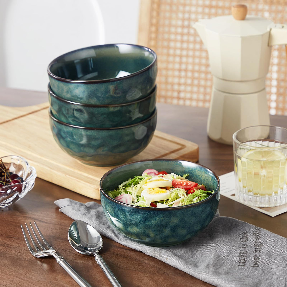 Ceramic Green Bowls Set of 4 S9639