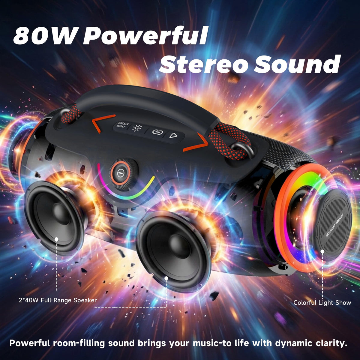 Black Portable Bluetooth Speakers U744697