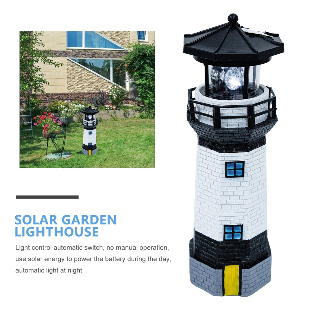 Solar Powered Lighthouse Resin LED Light G55560