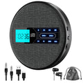 Portable Rechargeable CD Player with Dual Speakers, Black S6587
