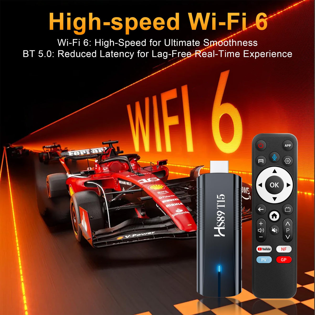 Android 14.0 TV Stick with Voice Remote B726