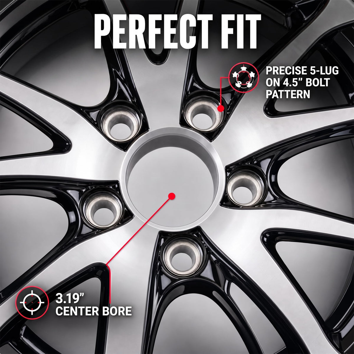 2 Pack Trailer Tire Rim Assembly Black C18235