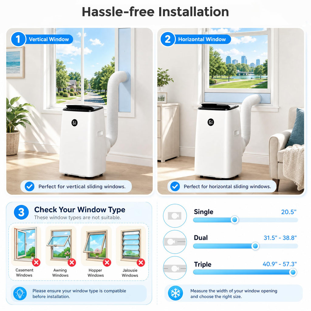 14000 BTU 3-in-1 Portable Air Conditioner with Fan, Dehumidifier, Remote G669