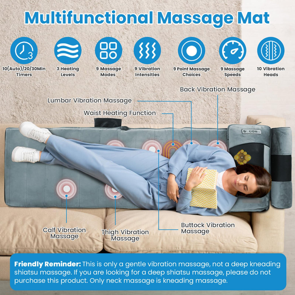 Full Body Massage Mat with Heat D6578