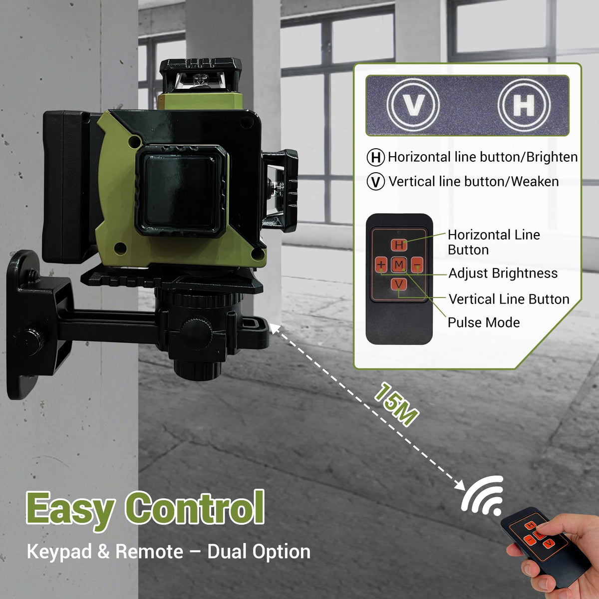 360 Self Leveling Green Laser Level with Magnetic Stand K574082