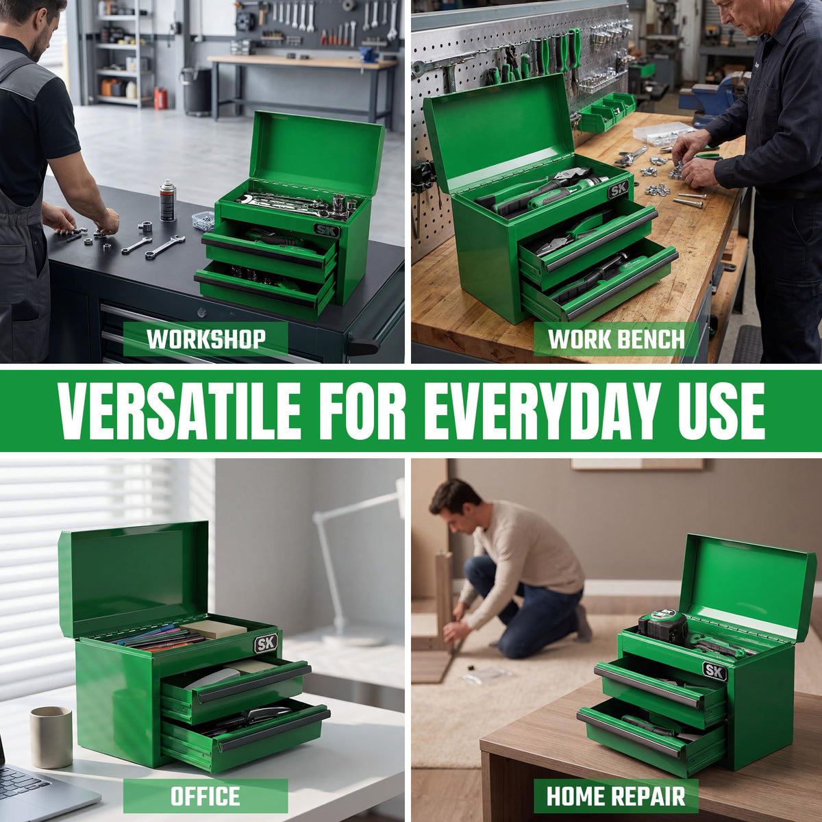 Mini Metal Tool Box with 2 Drawers Z519
