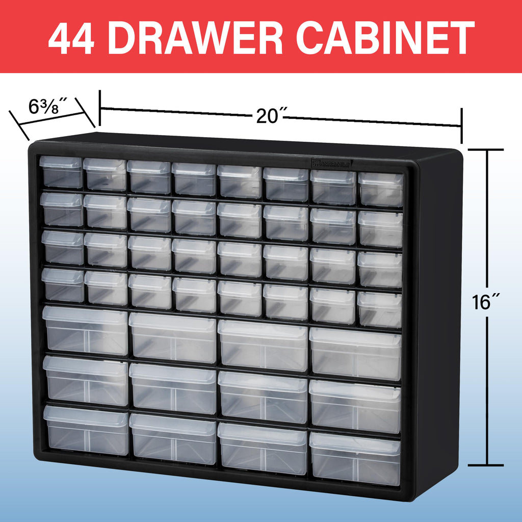 44 Drawer Black Plastic Storage Cabinet H4870